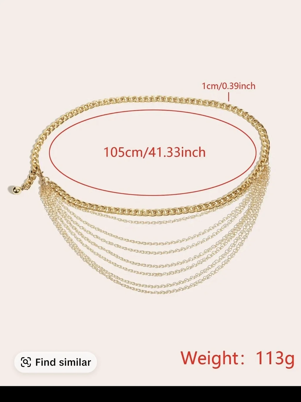 Gold Multi-Layer Chain Waist Belt - Women Accessories